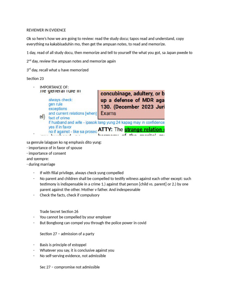 Reviewer in Evidence | PDF | Plea | Criminal Justice