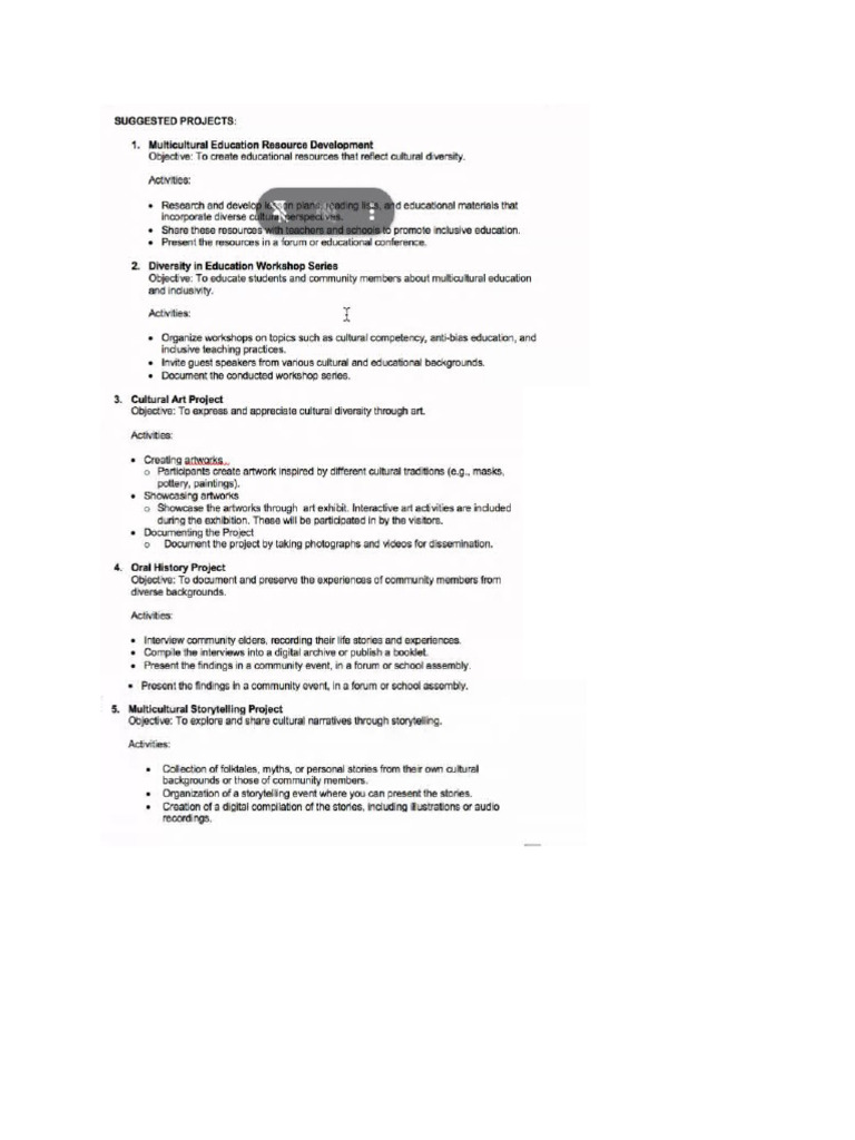 Sample Multicultural Project | PDF