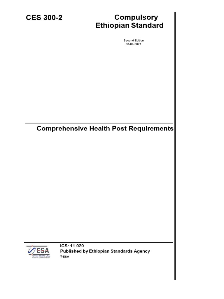 Ethiopian Comprehensive Health Post Standards | PDF | Laboratories ...