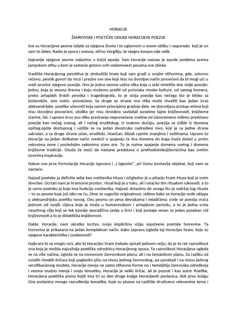HORACIJE | PDF