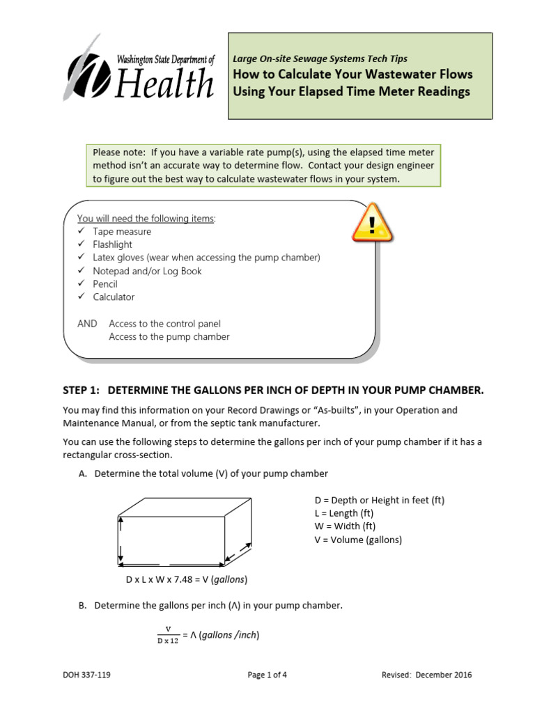 Wastewater Flow Calculation Guide | PDF | Pump