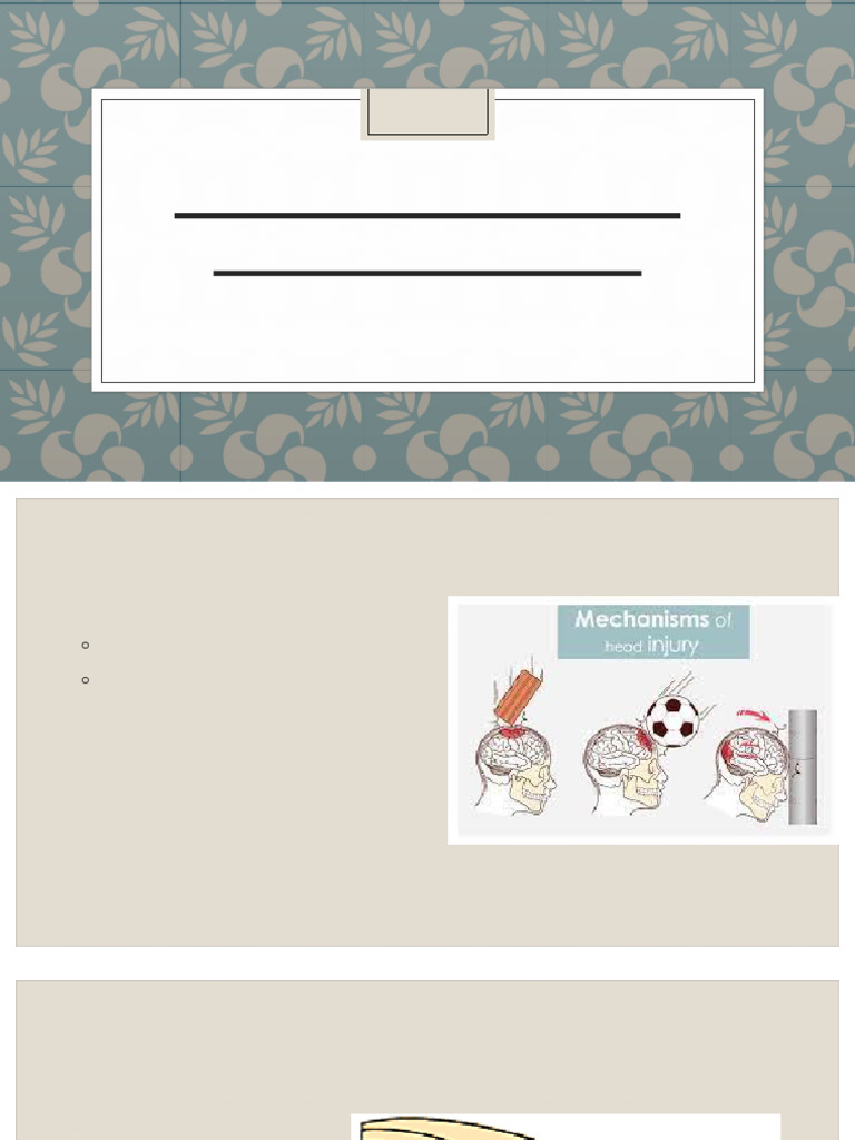 Trauma Patient Care: Head Injury Guide | PDF | Traumatic Brain Injury ...