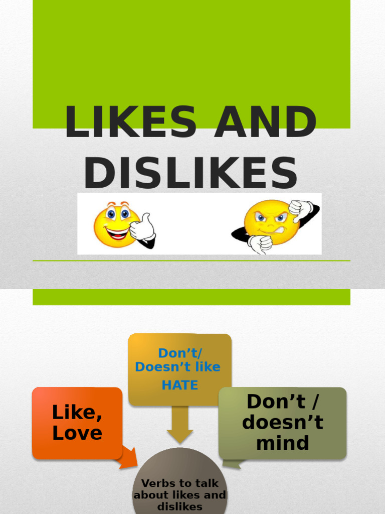 Likes and Dislikes | PDF