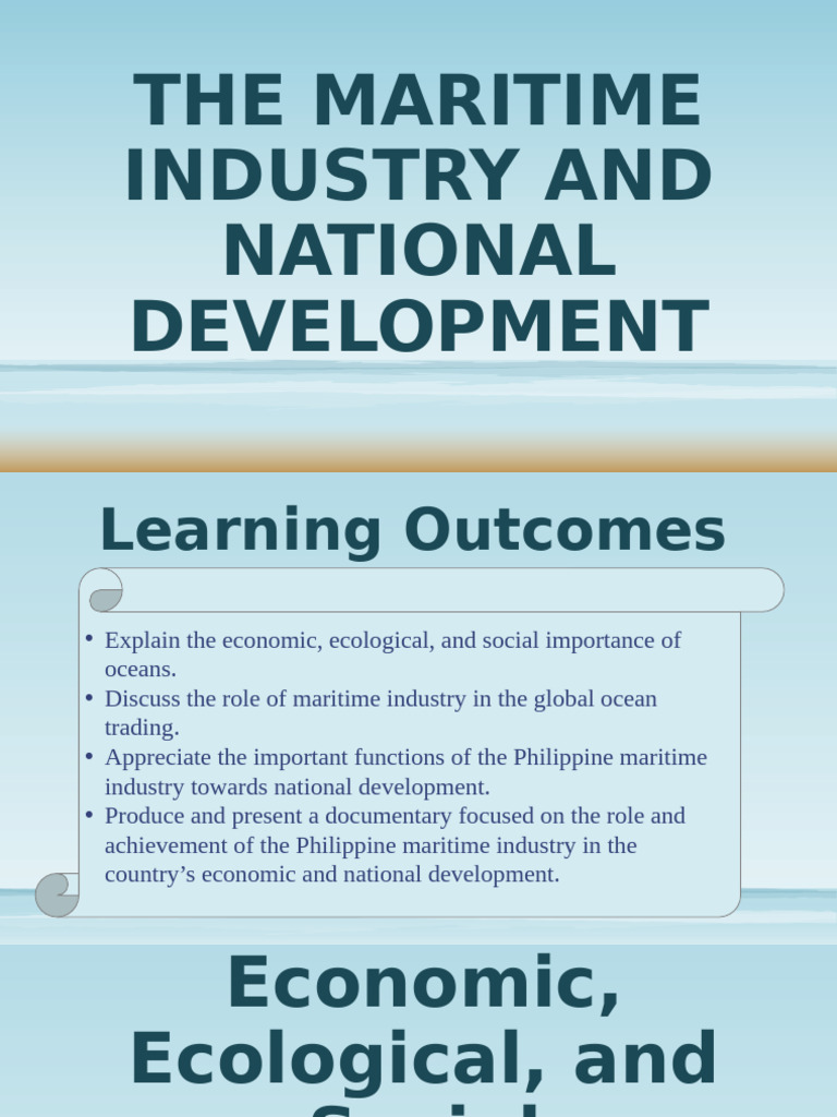 Maritime Industry and National Development | PDF | Transport | Oceans