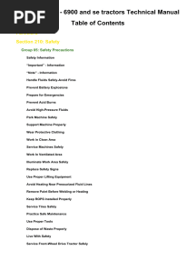 Tm4487 - John Deere 6100 - 6900 and Se Tractors Technical Manual