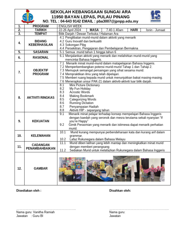 Opr English Week | PDF