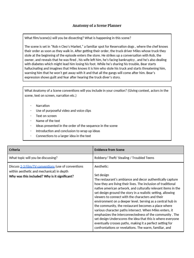 Anatomy of a Scene Planner | PDF | Adolescence | Empathy