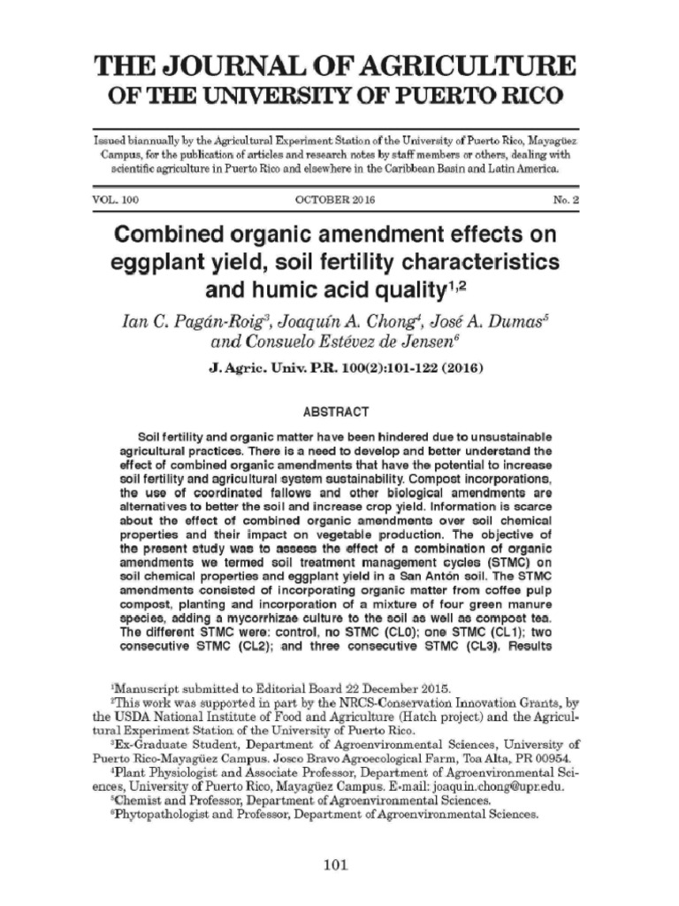 Abstract Combines Organic Amendments | PDF