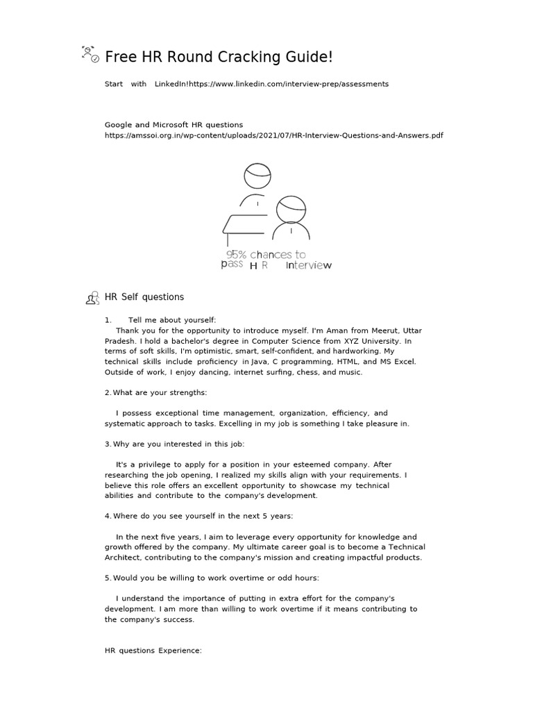 Essential HR Interview Preparation Guide | PDF | Cognition | Psychology