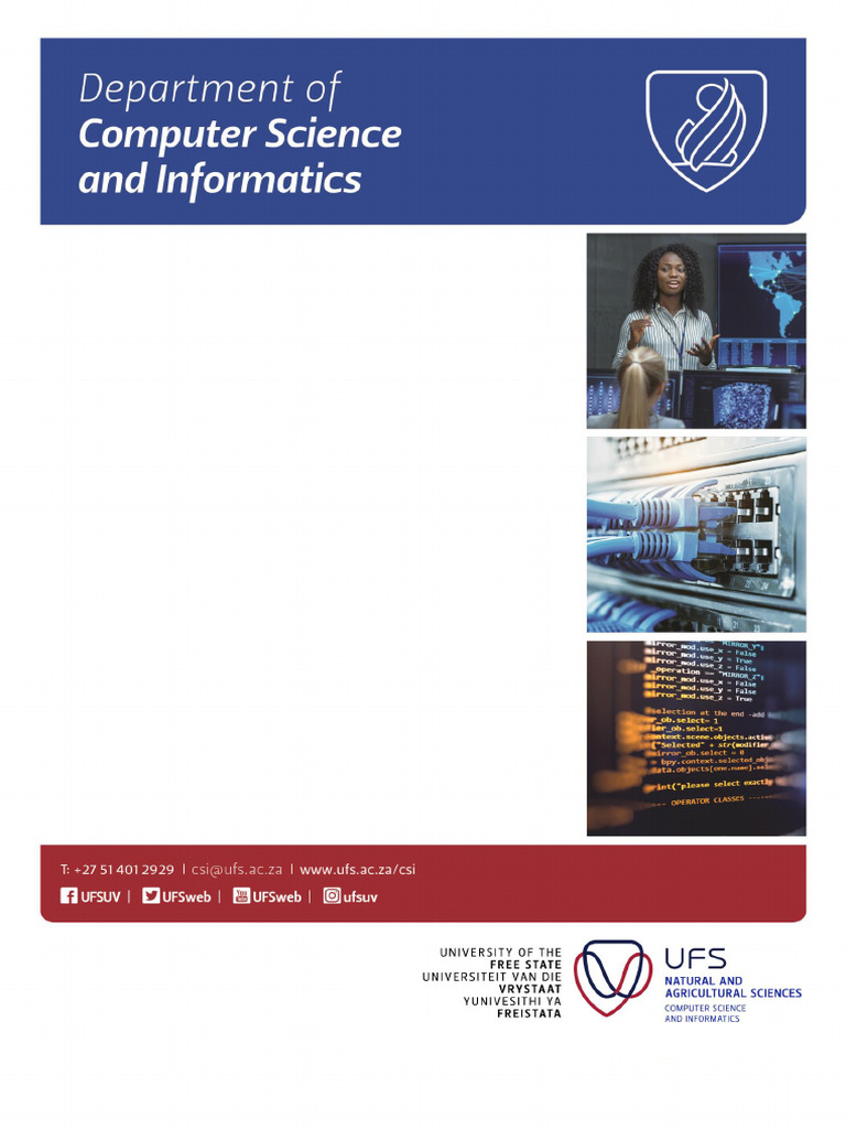 UFS Computer Science Programmes 2025 | PDF | Mathematical Analysis ...