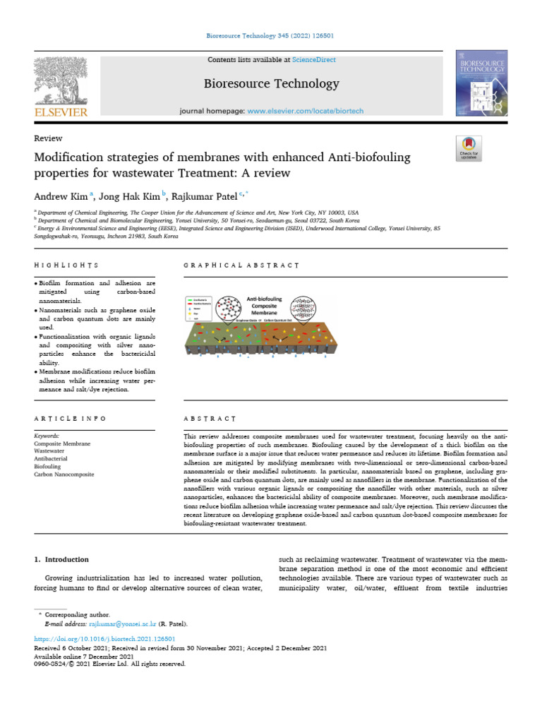 Membrane Modification | PDF | Membrane | Cell Membrane