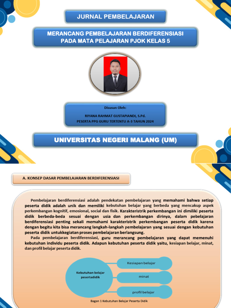 Jurnal pembelajaran modul 1 topik 2 pembelajaran berdiferensiasi pdf