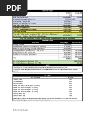 05.23 - Pricing Sheet - 4.5 BHK - Code 66