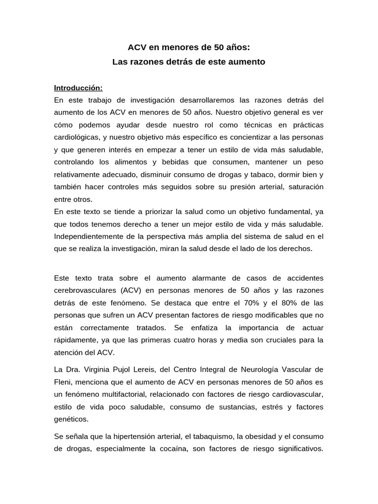 Acv Practicas | PDF | Carrera | Enfermedades cardiovasculares