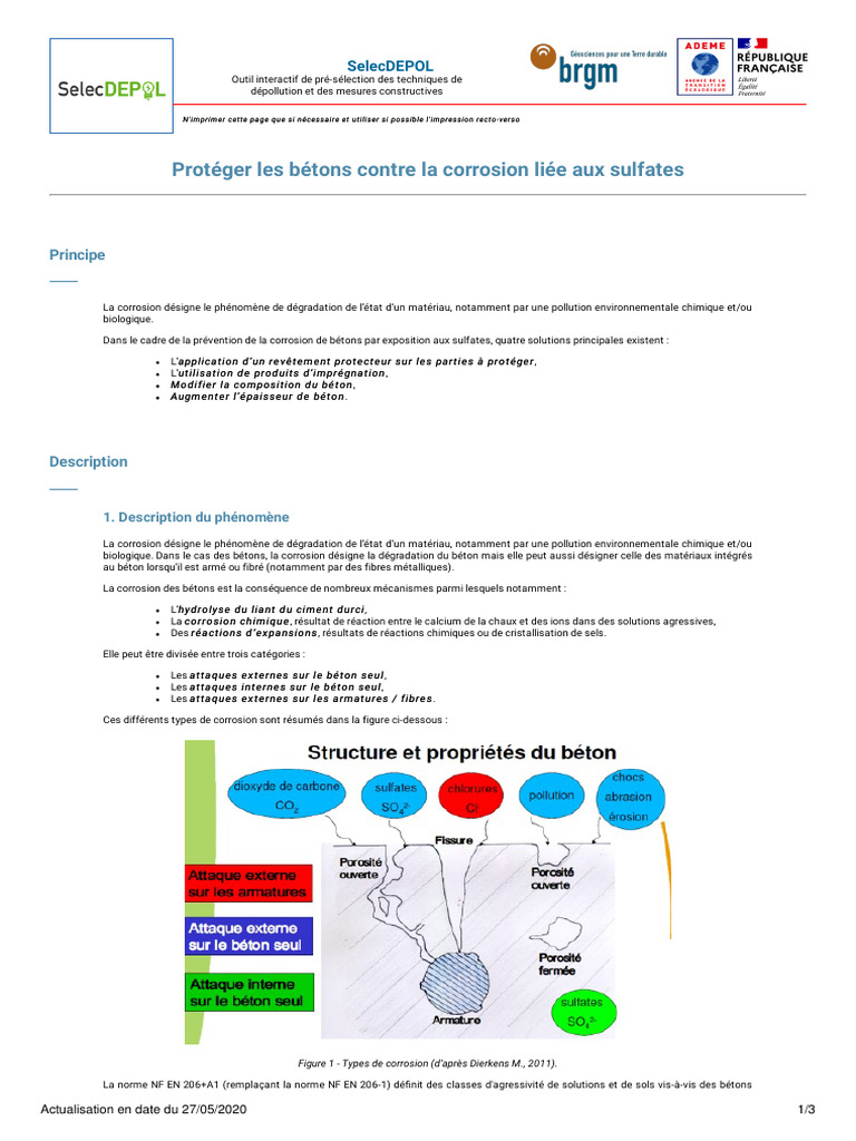 Protection des bétons contre sulfates | PDF | Béton | Corrosion