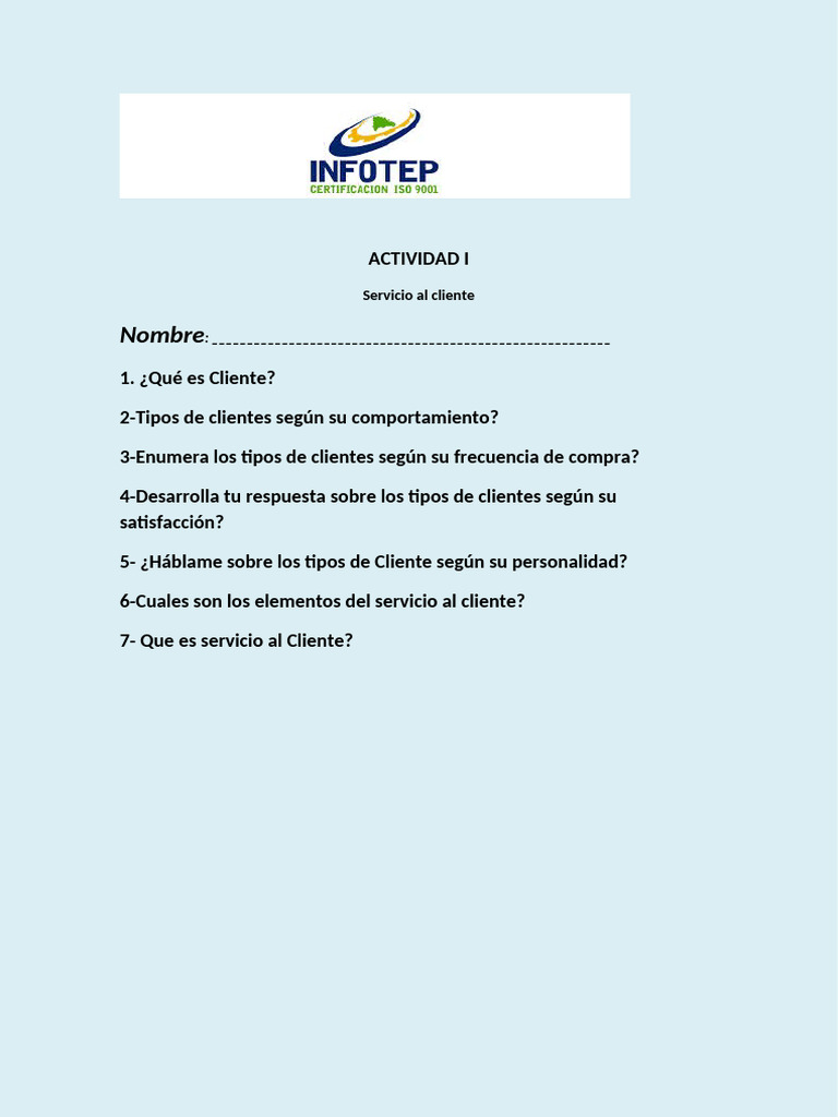 Actividad I | PDF | Crecimiento personal y profesional | Negocios