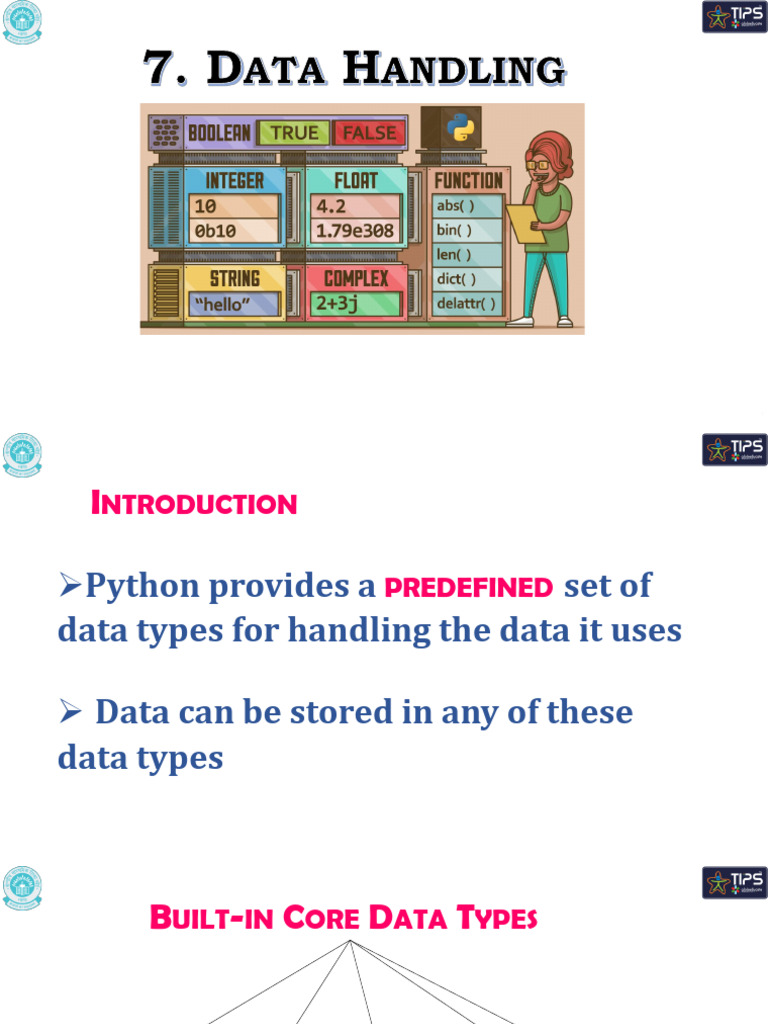 CH 7&8 DataHandling & Module | PDF | Data Type | Boolean Data Type