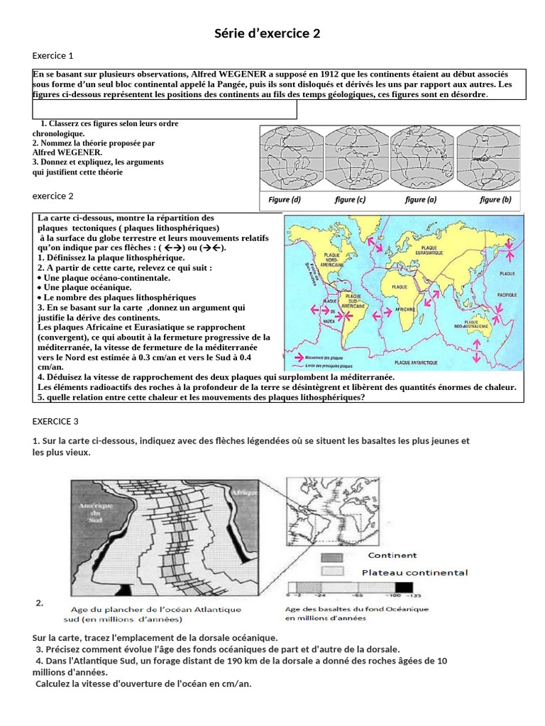 Théorie de Wegener et dérive des continents PDF — free download