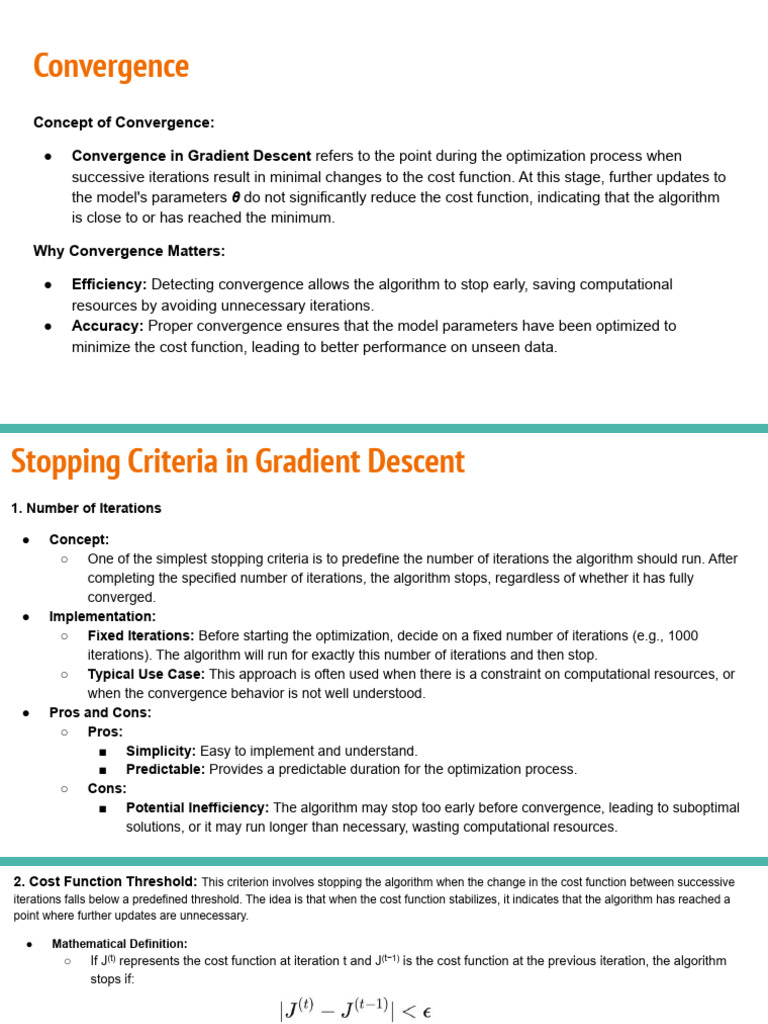 Understanding Convergence in Gradient Descent | PDF | Errors And ...
