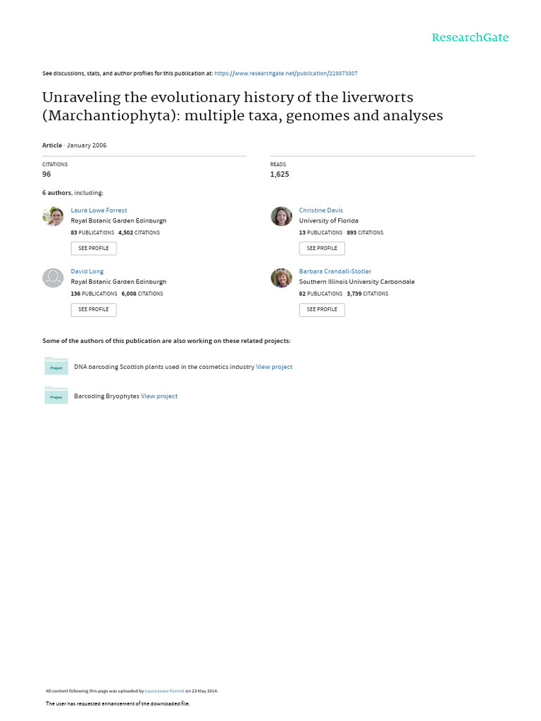 Unraveling_the_evolutionary_history_of_the_liverwo | PDF | Taxonomy ...