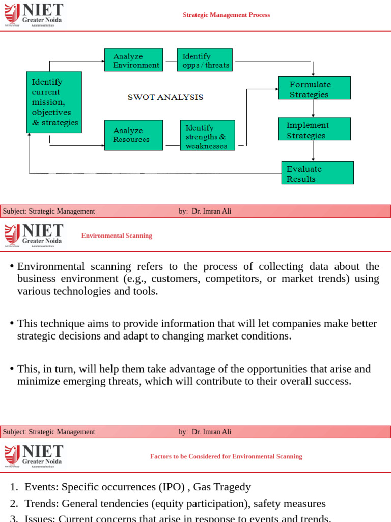 Environmental Scanning in Strategic Management | PDF | Strategic ...