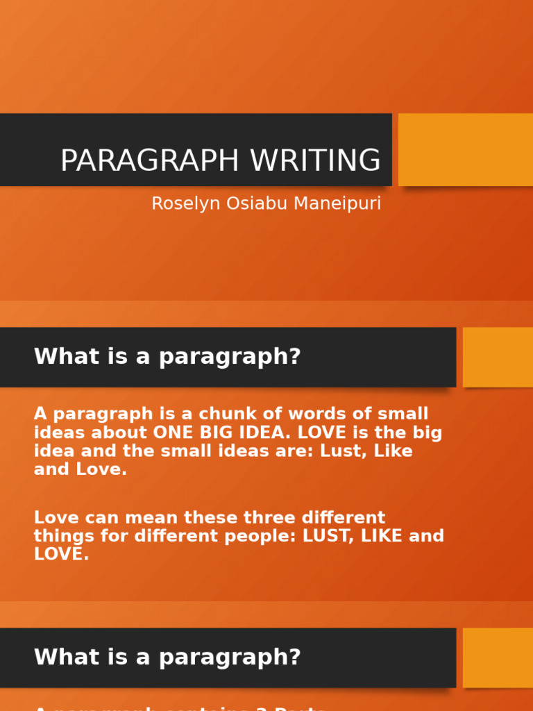 Understanding Paragraph Structure | PDF