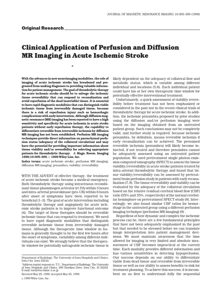 Magnetic Resonance Imaging - 1999 - Ueda - Clinical Application of ...