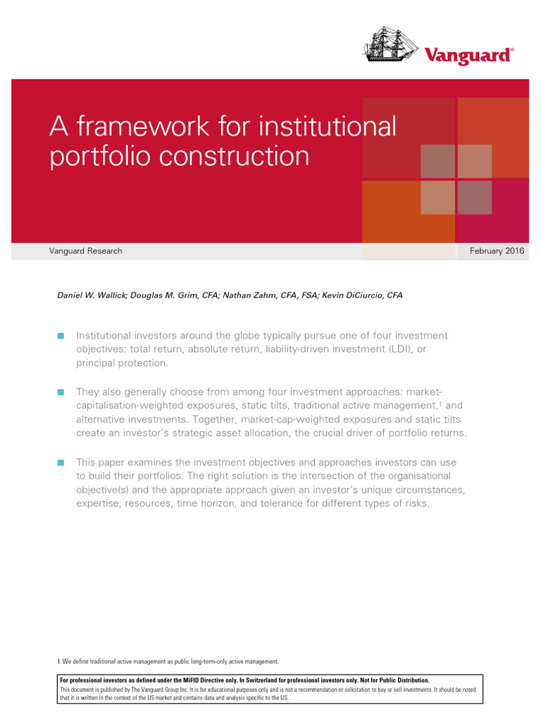 Examinable 1 - A Framework For Instututional Portfolio Construction ...