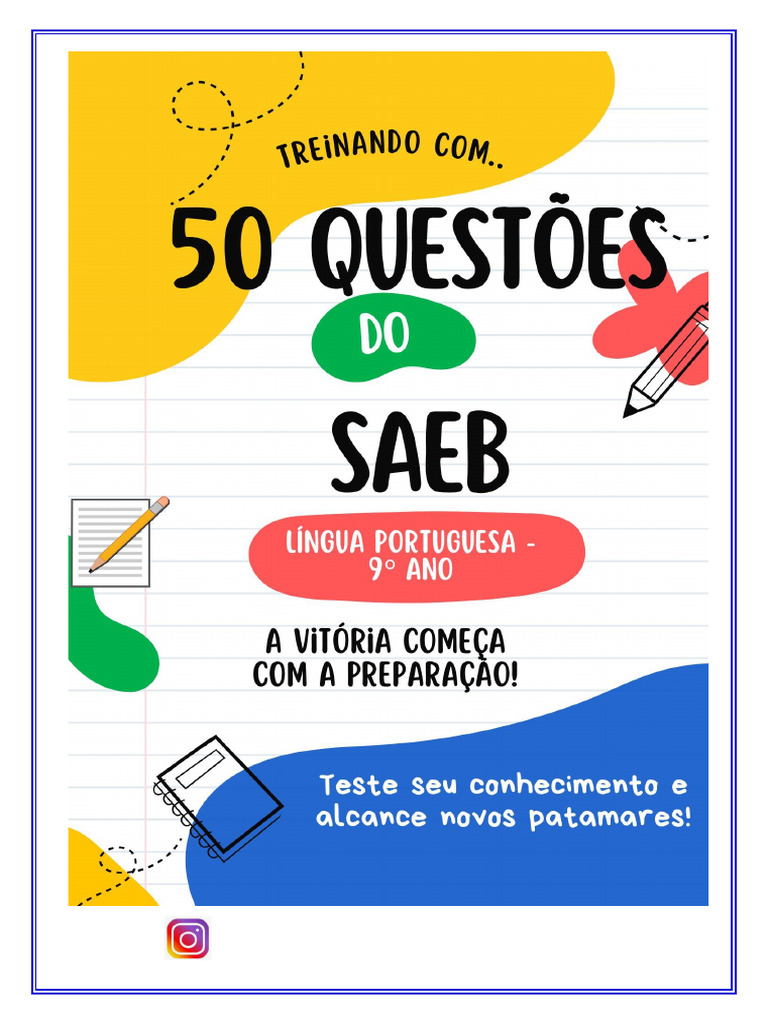 Questões SAEB 9º Ano: Português | PDF | Leite