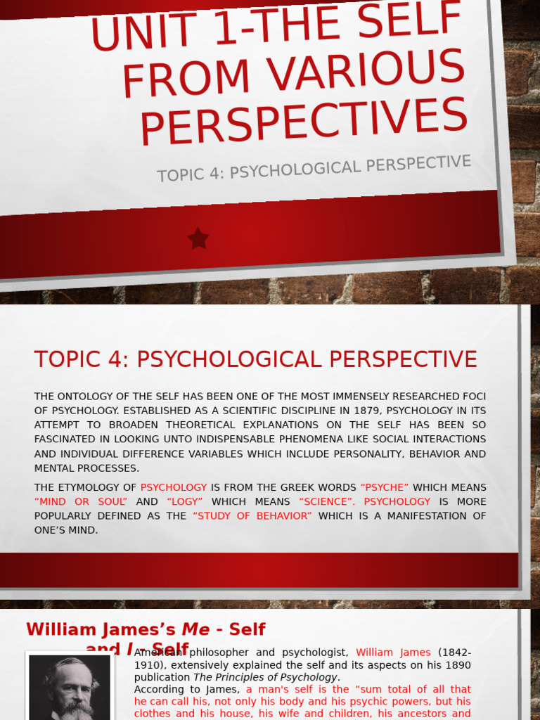 Psychology of the Self | PDF | Self | Psychology