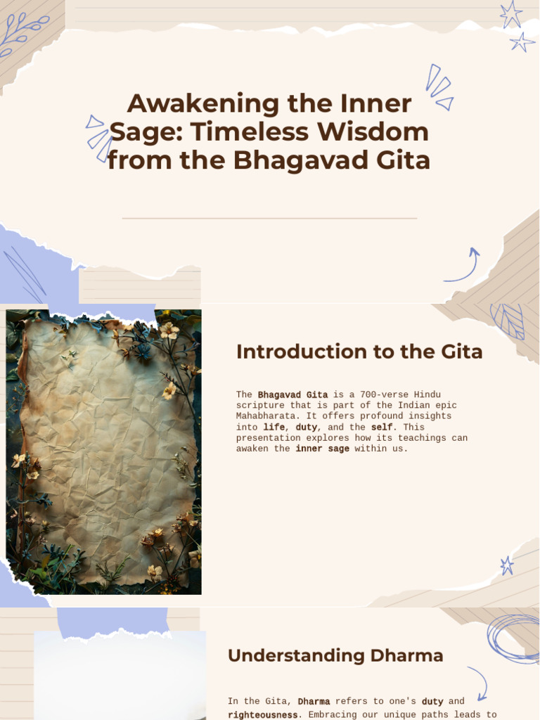 Slidesgo Awakening The Inner Sage Timeless Wisdom From The Bhagavad ...