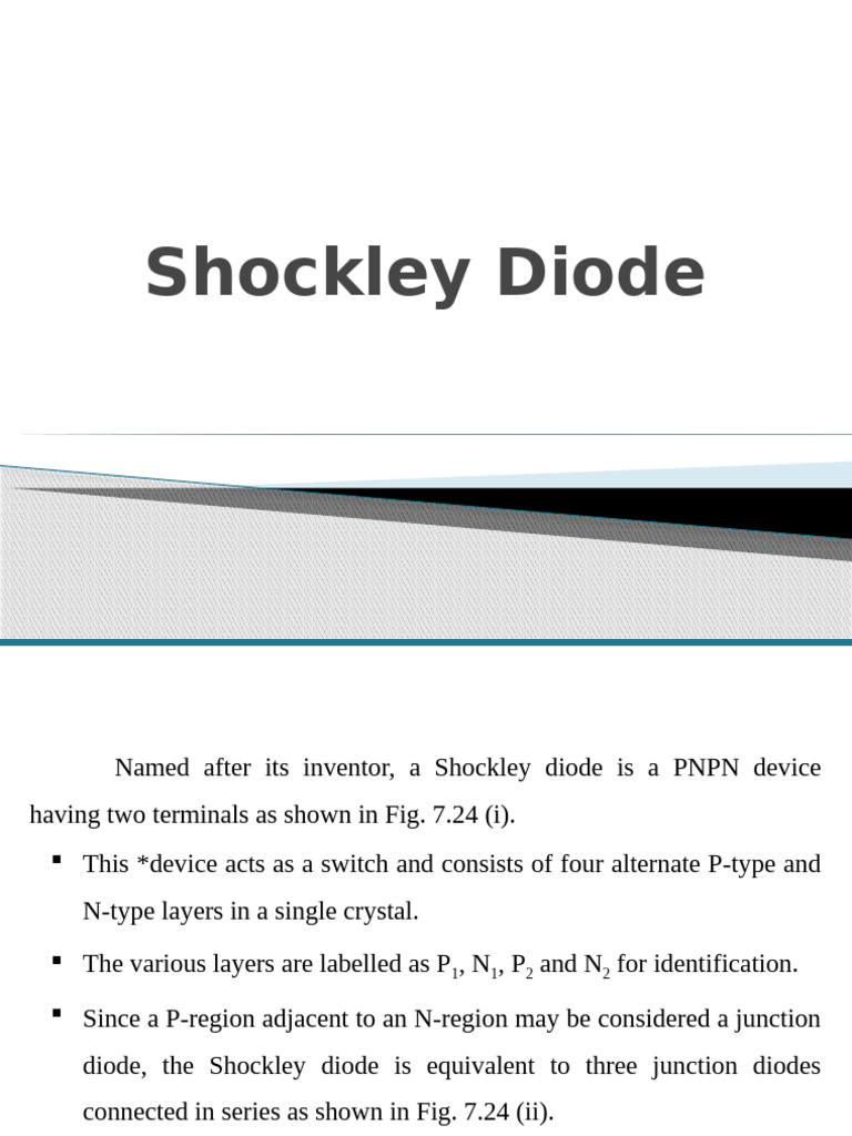 Understanding Shockley Diode Functionality | PDF
