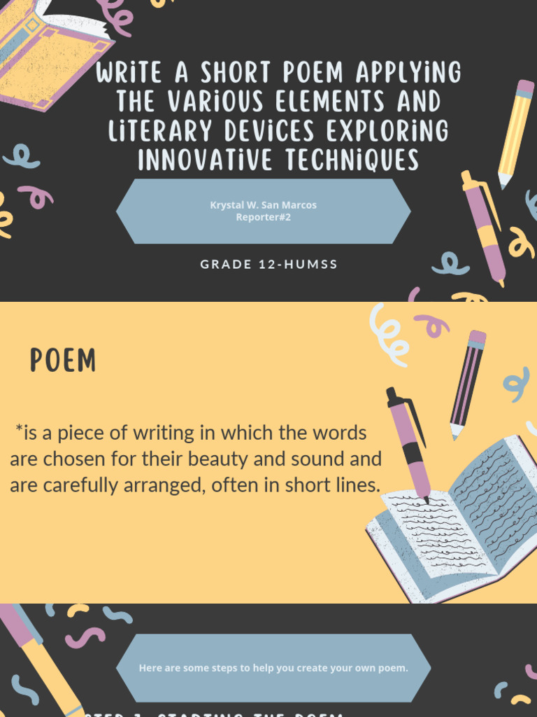 Narrative Creative Writing Skills English Presentation in Charcoal ...