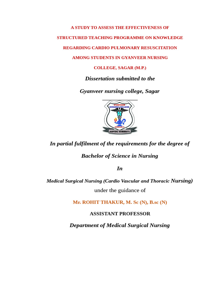 CPR Knowledge Assessment for Nursing Students | PDF | Cardiopulmonary ...