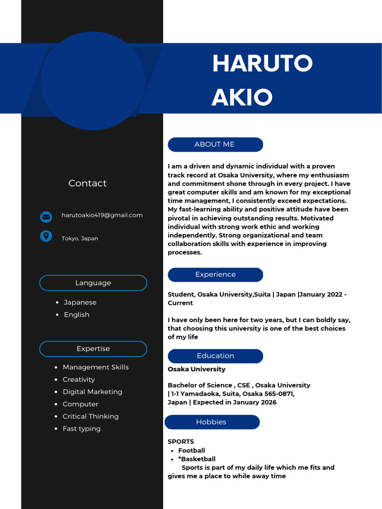 Blue Simple Professional CV Resume | PDF