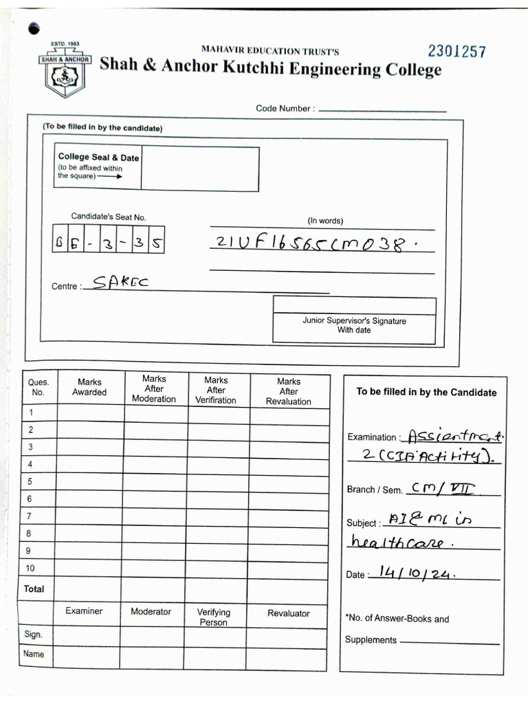 Assignment - 2 - Be3 - 35 - Aiml - 1 | PDF