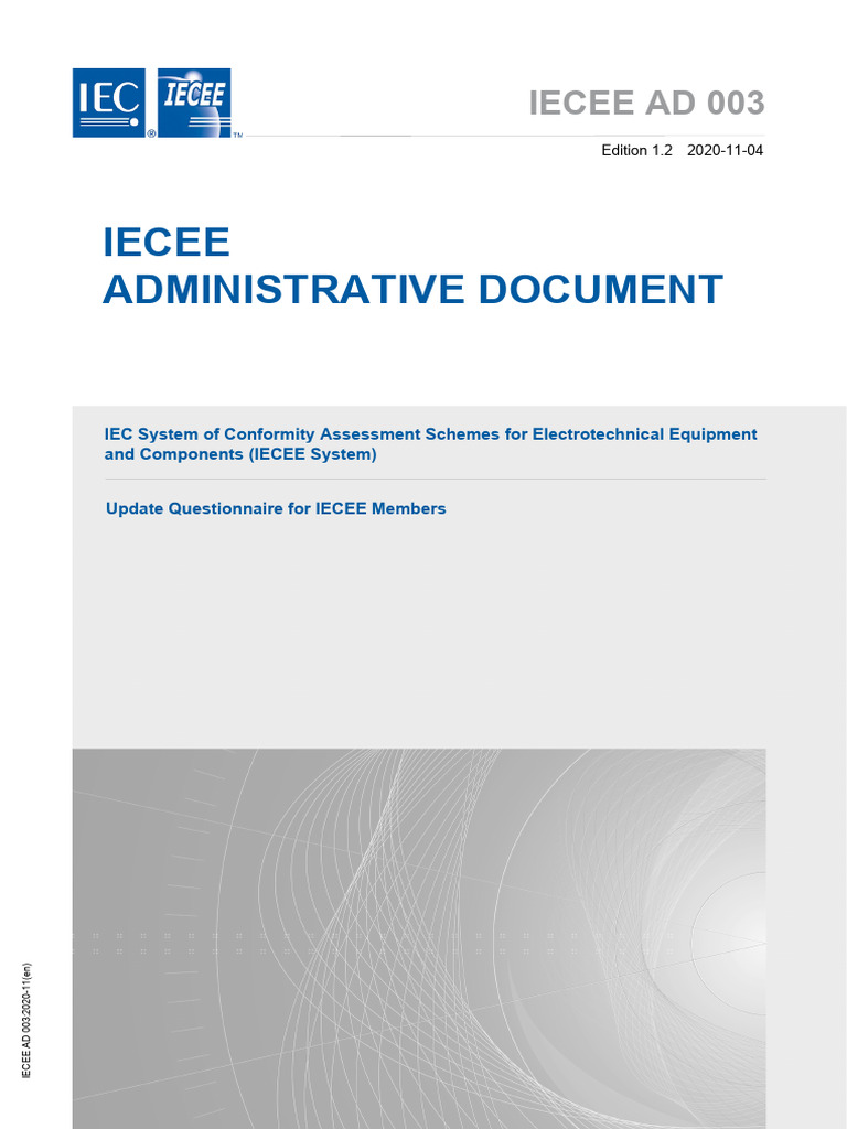 Ad-003 Ed.1.2 | PDF | International Electrotechnical Commission