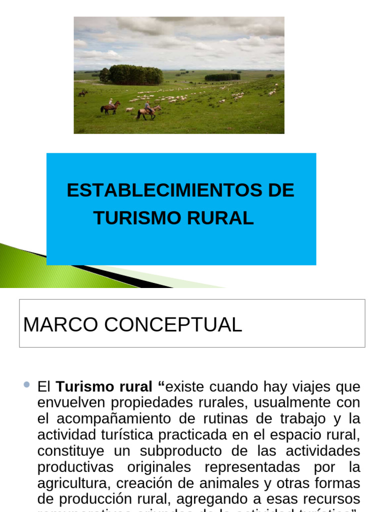 TURISMO RURAL. Derecho Del Turismo | PDF | Turismo | Área rural