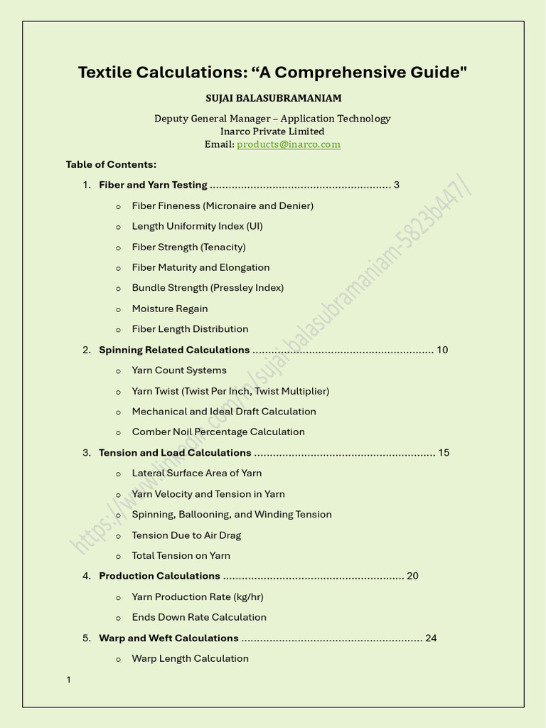 Textile Calculations A Comprehensive Guide 241012 145500 Pdf