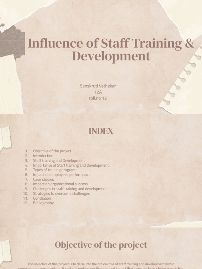 Influence Of Staff Training And Development Pdf Employee Retention