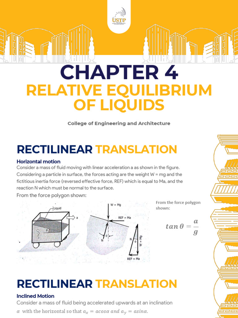 Relative Equilibrium of Liquids | PDF | Force | Pressure