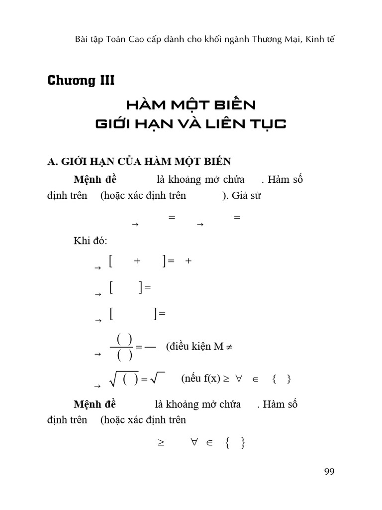 Advanced Lim | PDF