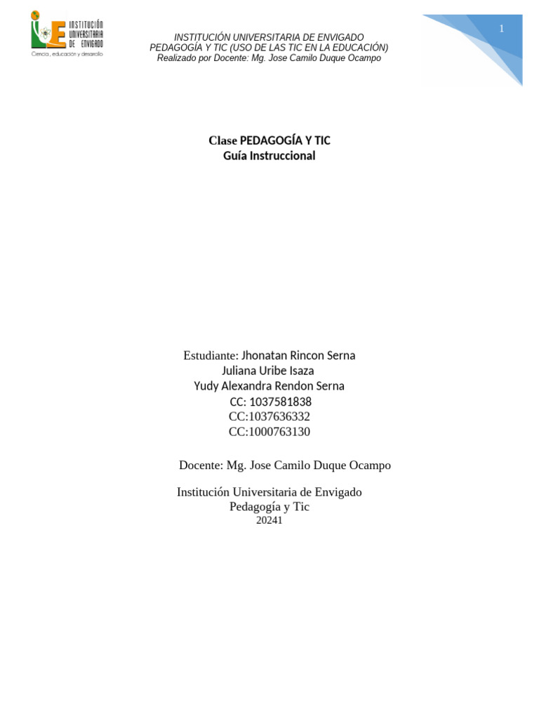 Uso de TIC en Educación: Guía Pedagógica | PDF | Hardware de la ...