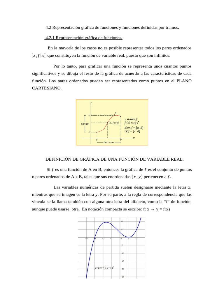 Grafica de funciones de variable real | PDF | Función (Matemáticas ...