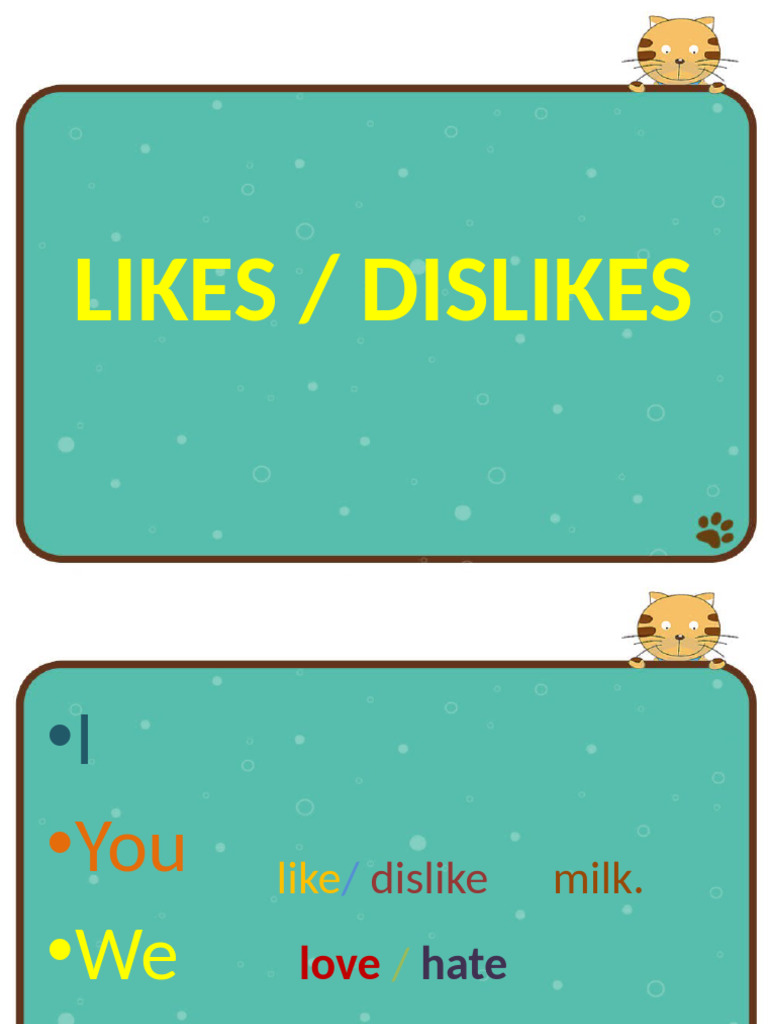 Understanding Likes and Dislikes in English | PDF