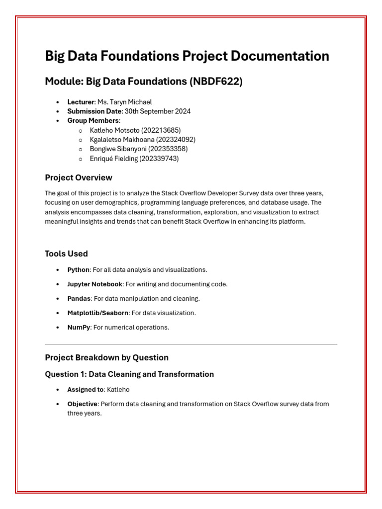Stack Overflow Survey Data Analysis | PDF | Data | Databases
