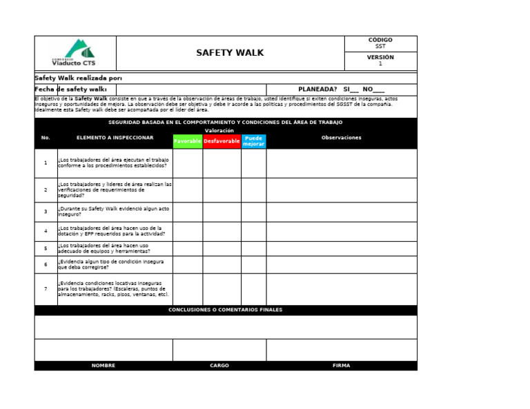 SAFETY WALK,, | PDF