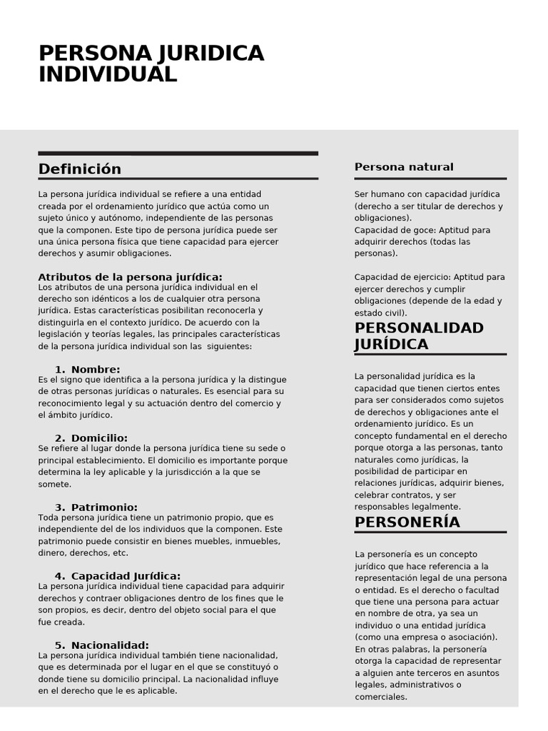 Persona Individual | PDF | Derechos | Bienes (Ley)