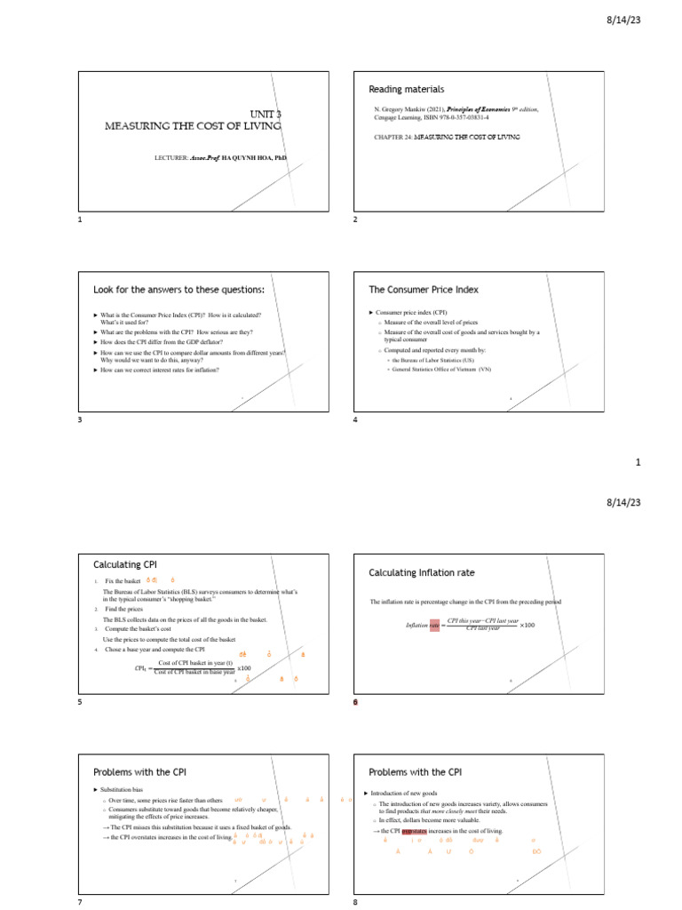 Understanding the Consumer Price Index | PDF | Cost Of Living ...
