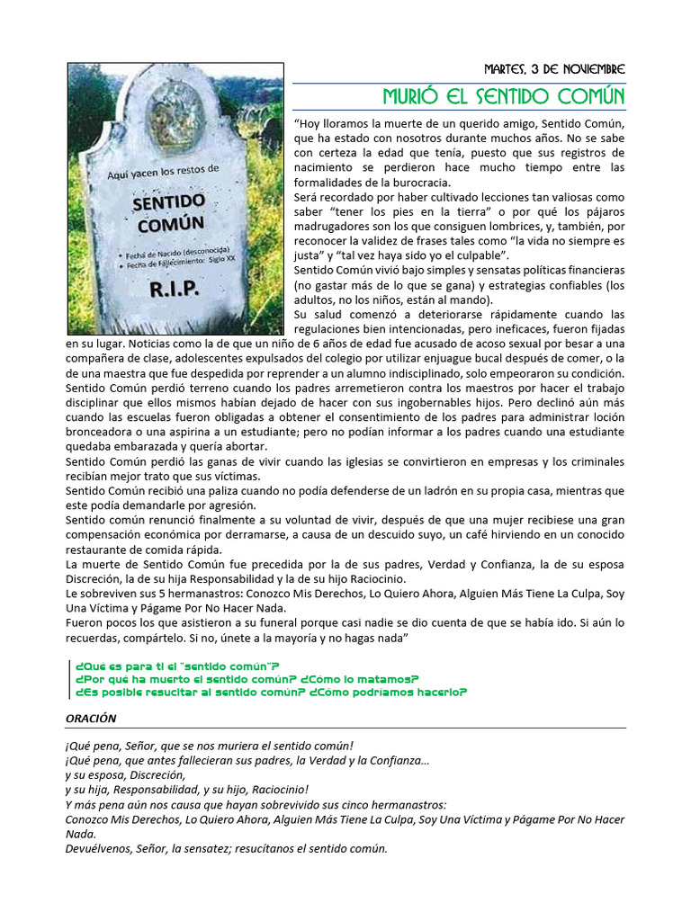 Obituario del Sentido Común | PDF | Jesús | Amor